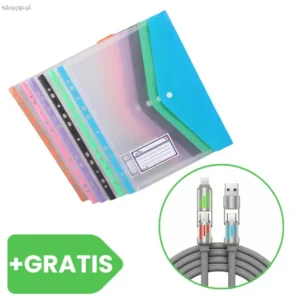Teczki na dokumenty (6 szt.) SEAL + GRATIS szybki kabel danych ZINC
