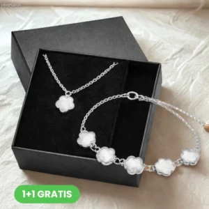 Zestaw prezentowy – naszyjnik + bransoletka GRATIS w pudełku upominkowym WHITEROSE 1+1 GRATIS