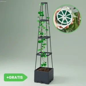 Donica z kratką do pnączy PLANTSTAND + drut do podwiązywania roślin (200 m) GRATIS